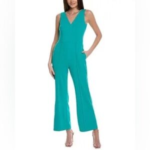 Maggy London PRINCESS SEAM JUMPSUIT IN SPECTRA GREEN Teal Sleeveless Women’s 6